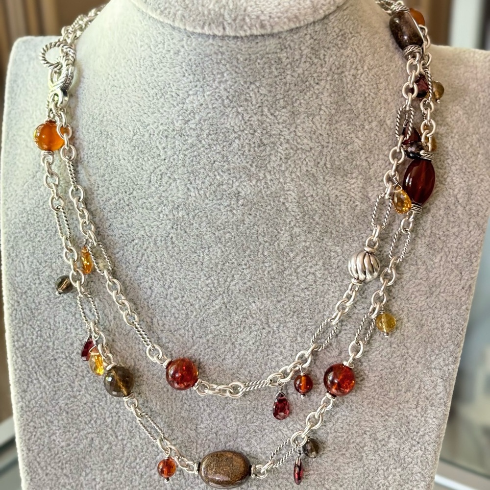 David Yurman Multi-Stone Elements Bijoux Station Necklace 40"